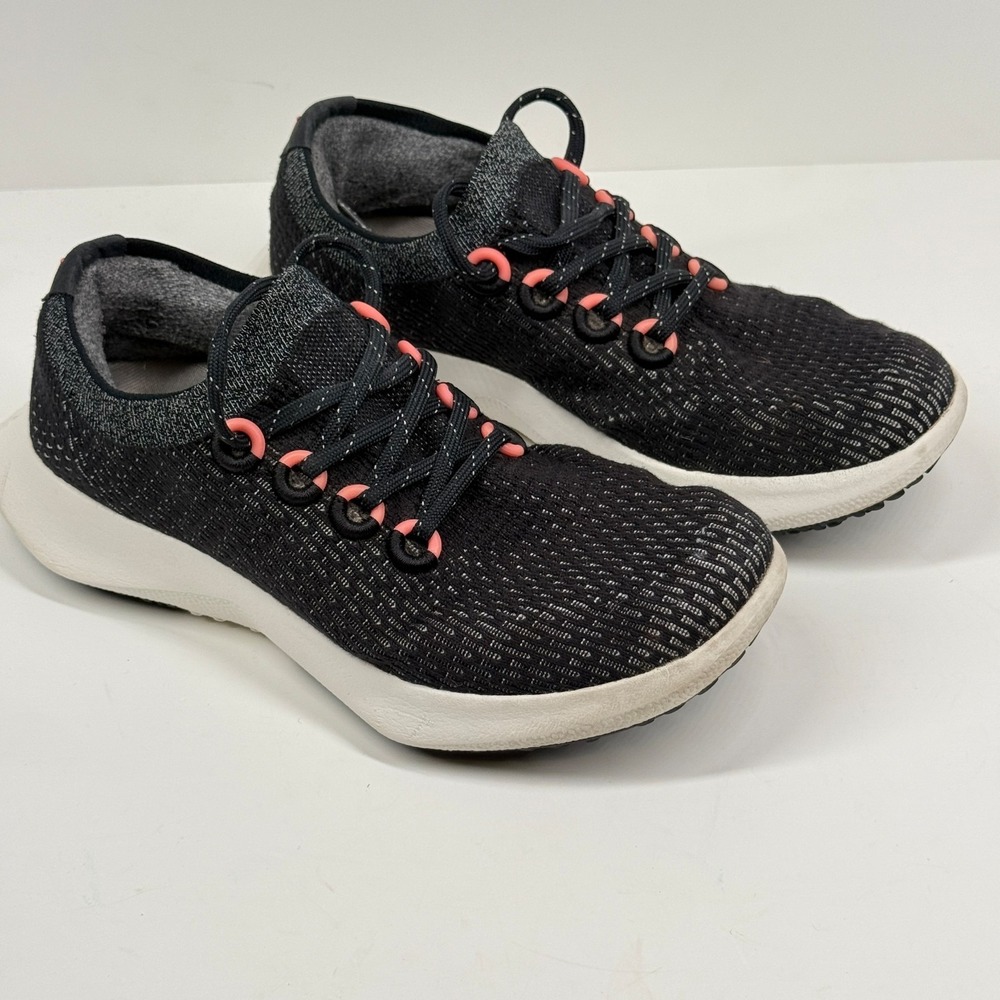 Allbirds Tree Dasher 2 Women's Running Shoes Black Tree Knit Lace Up Size 9.5